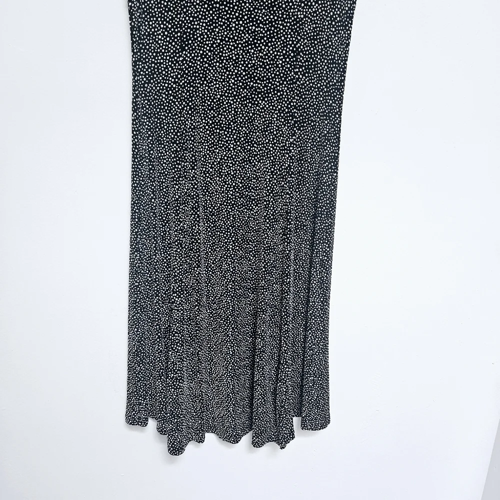 Vintage Coldwater Creek Iron free Empire Waist maxi Flowy Polka sz M 90s Dress - Picture 10 of 11